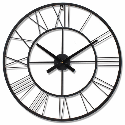 Extra Large Wall Clock 30 inches, Silent Wall Clocks for Living Room Decor, Black Clock, Kitchen Clock, Bedroom Decor, Indoor Or Outdoor Clock, 75cm